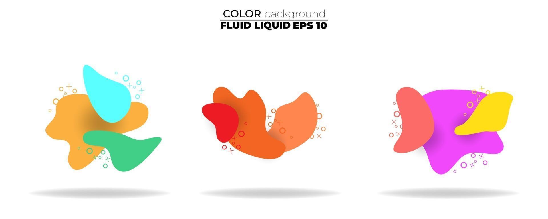 fluid shape vector set. gradient liquid with neon colors, item for the design of a logo, flyer, persentation, gift card,  Poster on wall,  landing page, facebook,  banner, social media posted