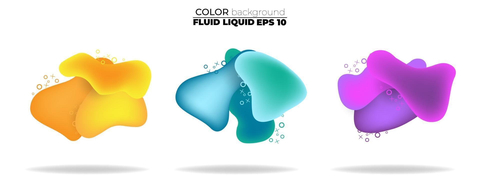 fluid shape vector set. gradient liquid with neon colors, item for the design of a logo, flyer, persentation, gift card,  Poster on wall,  landing page, ,coverbook,  banner, social media posted