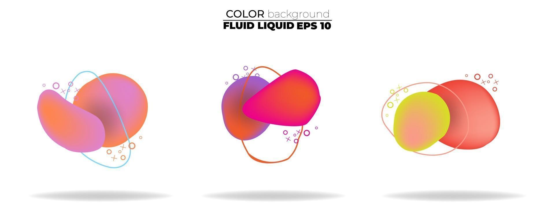 fluid shape vector set. gradient liquid with neon colors, item for the design of a logo, flyer, persentation, gift card,  Poster on wall,  landing page, facebook,  banner, social media posted