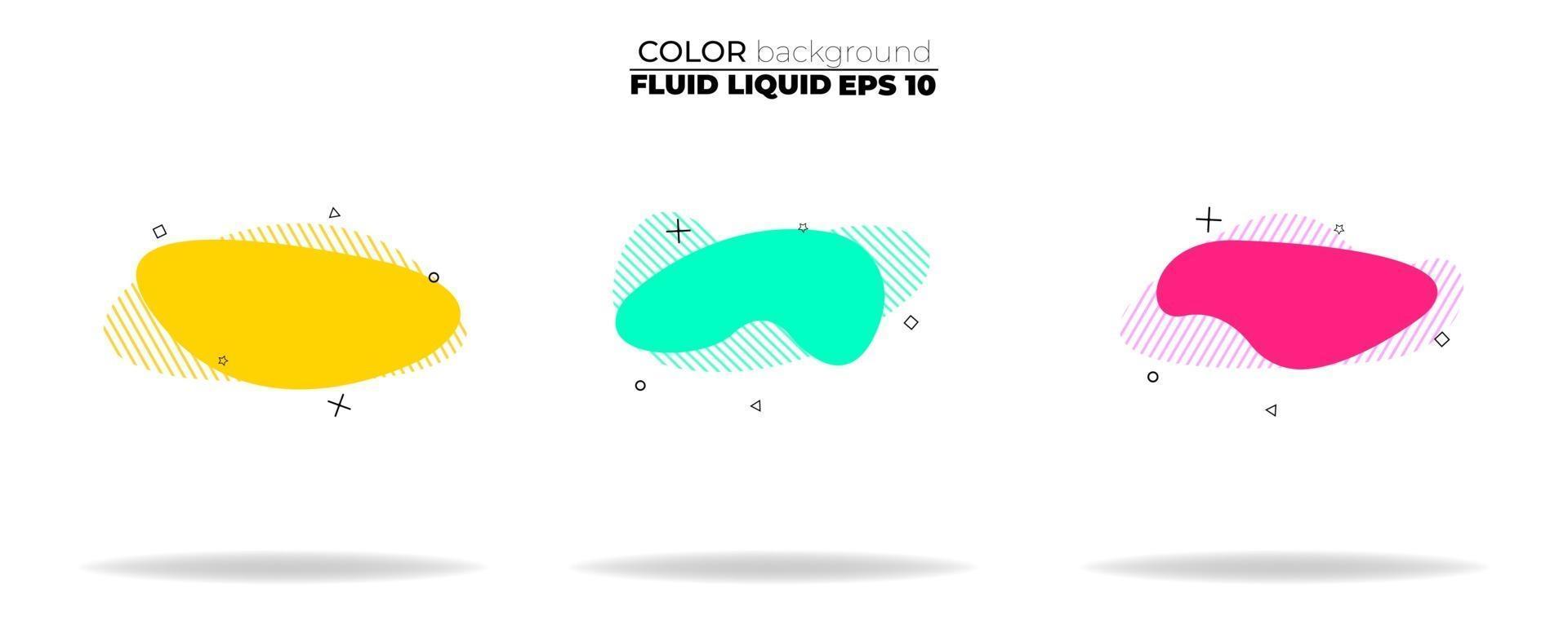 fluid shape vector set. gradient liquid with neon colors, item for the design of a logo, flyer, persentation, gift card,  Poster on wall,  landing page, facebook,  banner, social media posted