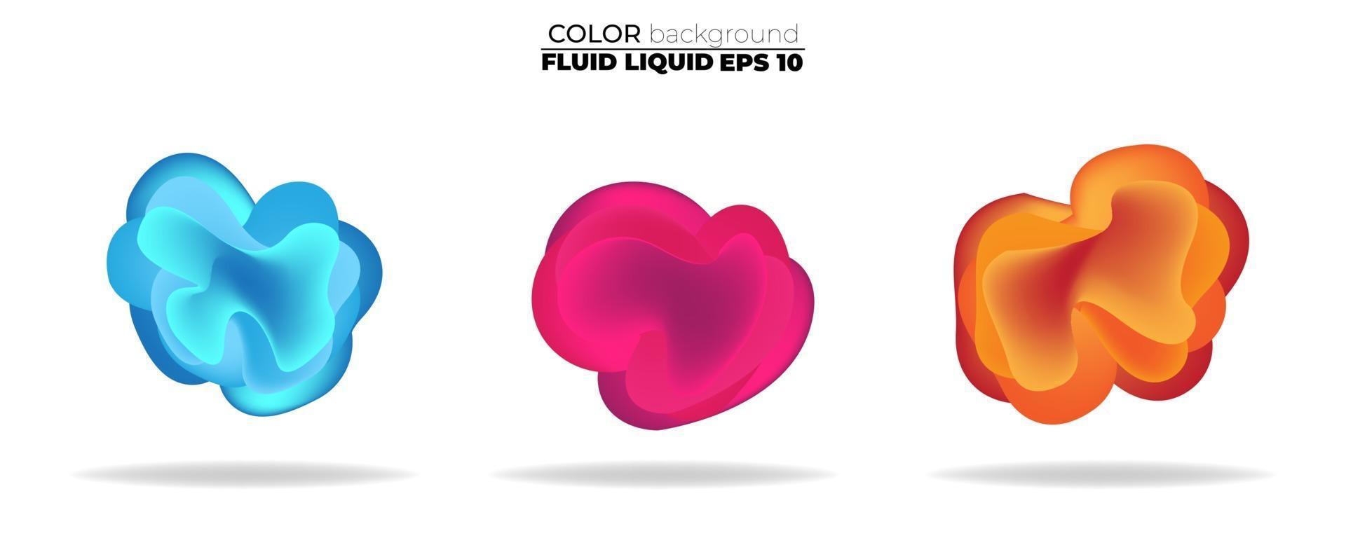fluid shape vector set. gradient liquid with neon colors, item for the design of a logo, flyer, persentation, gift card,  Poster on wall,  landing page, facebook,  banner, social media posted