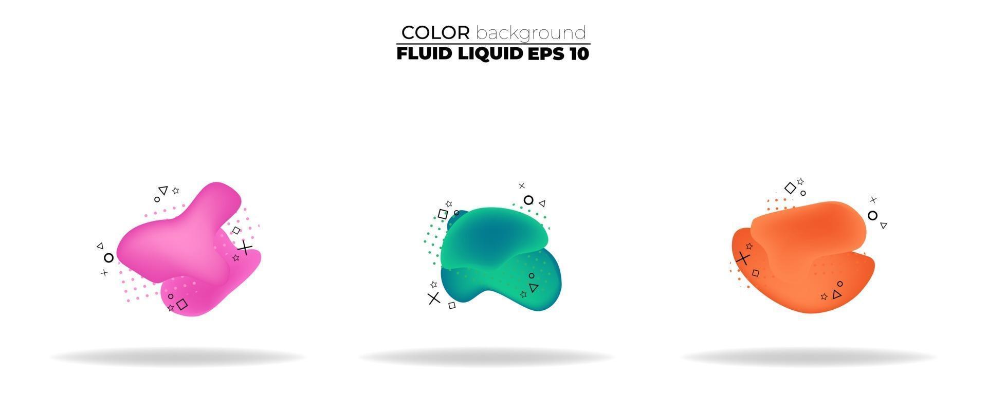 fluid shape vector set. gradient liquid with neon colors, item for the design of a logo, flyer, persentation, gift card,  Poster on wall,  landing page, ,coverbook,  banner, social media posted