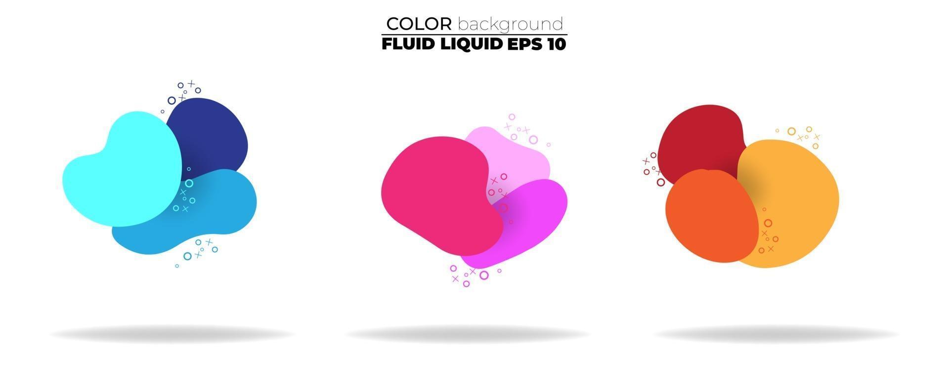fluid shape vector set. gradient liquid with neon colors, item for the design of a logo, flyer, persentation, gift card,  Poster on wall,  landing page, facebook,  banner, social media posted