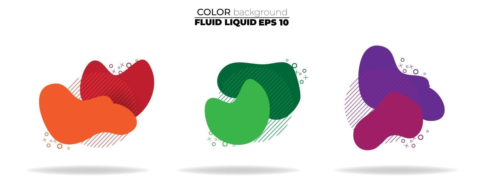 fluid shape vector set. gradient liquid with neon colors, item for the design of a logo, flyer, persentation, gift card,  Poster on wall,  landing page, facebook,  banner, social media posted