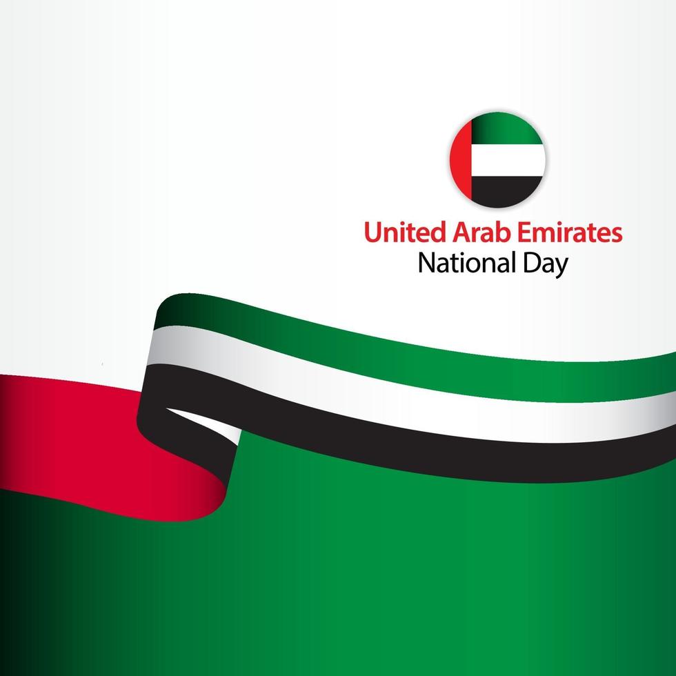 United Arab Emirates National Day Celebration Vector Template Design Illustration