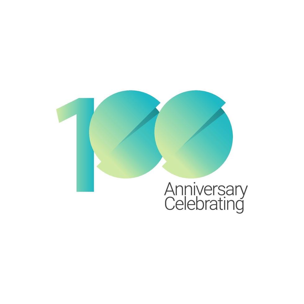 100 Years Anniversary Celebrating Vector Template Design Illustration