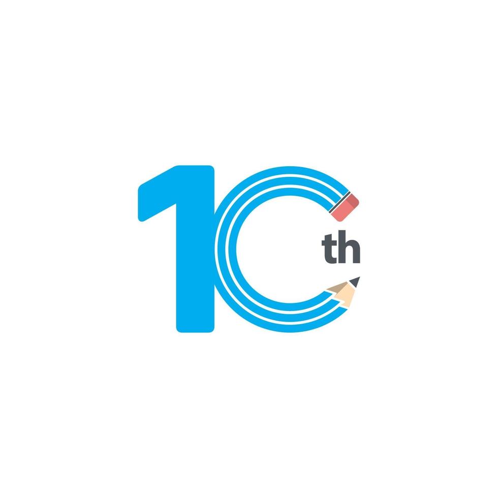 10 th Anniversary Celebration Vector Template Design Illustration