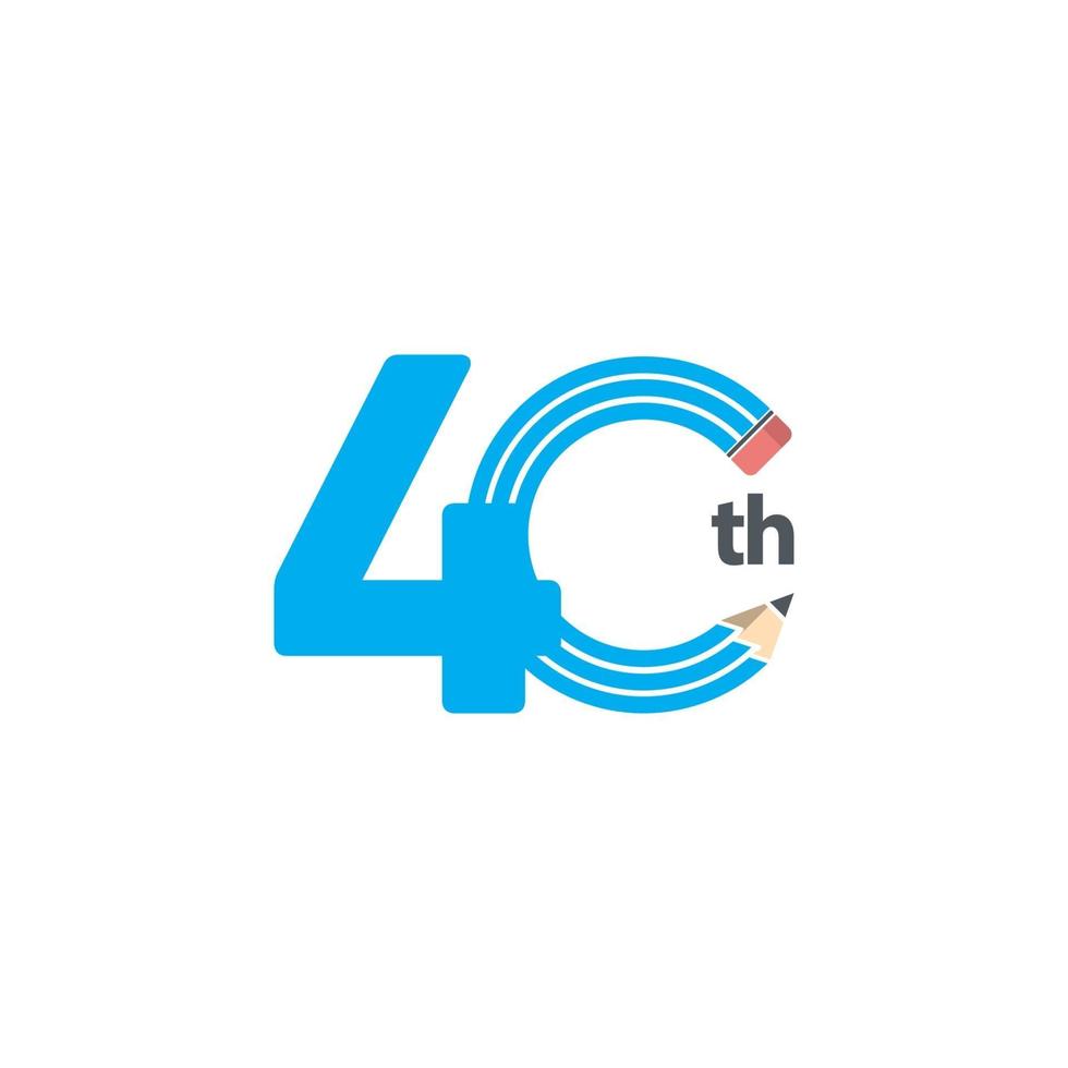 40 th Anniversary Celebration Vector Template Design Illustration