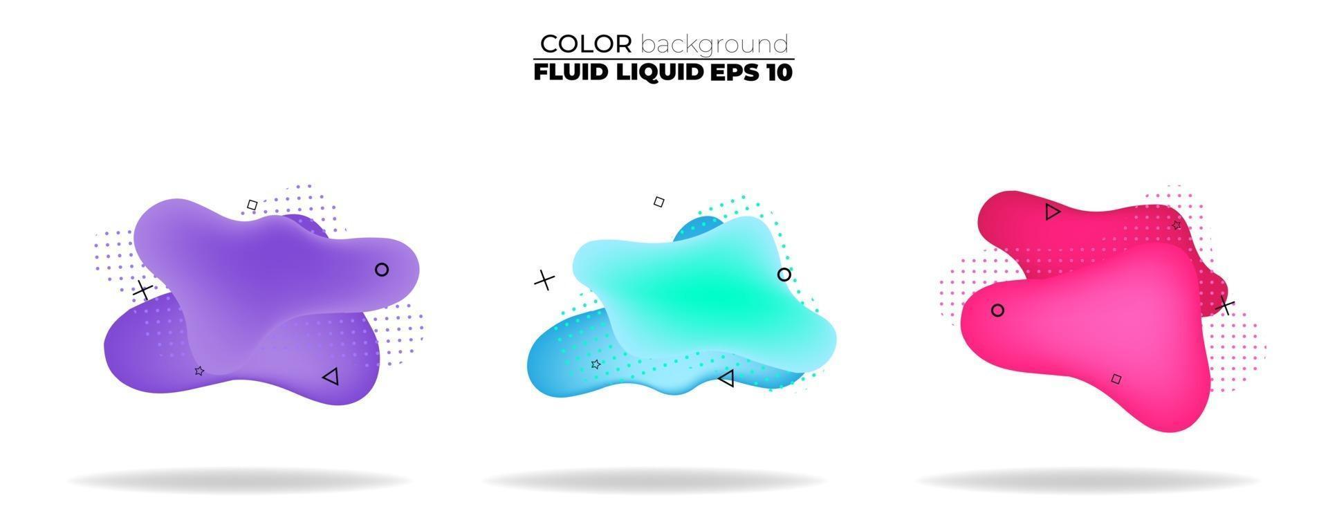 fluid shape vector set. gradient liquid with neon colors, item for the design of a logo, flyer, persentation, gift card,  Poster on wall,  landing page, ,coverbook,  banner, social media posted