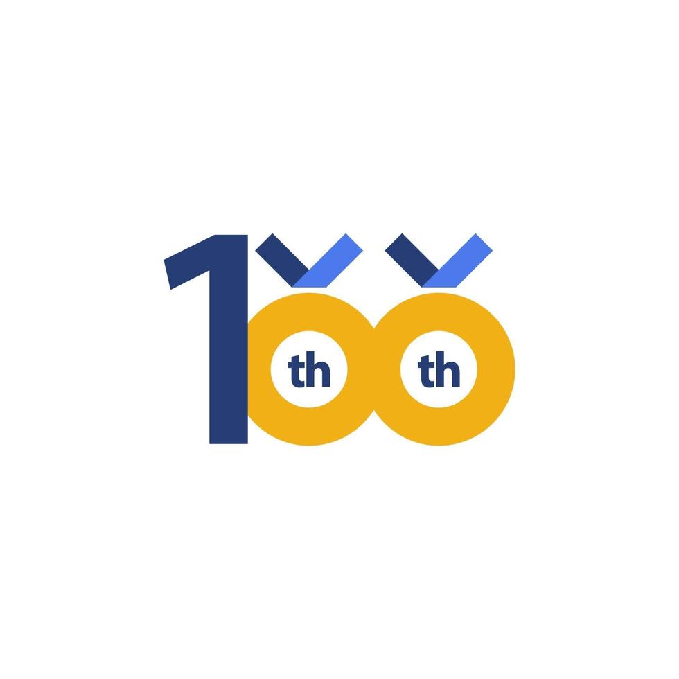 100 th Anniversary Celebration Vector Template Design Illustration