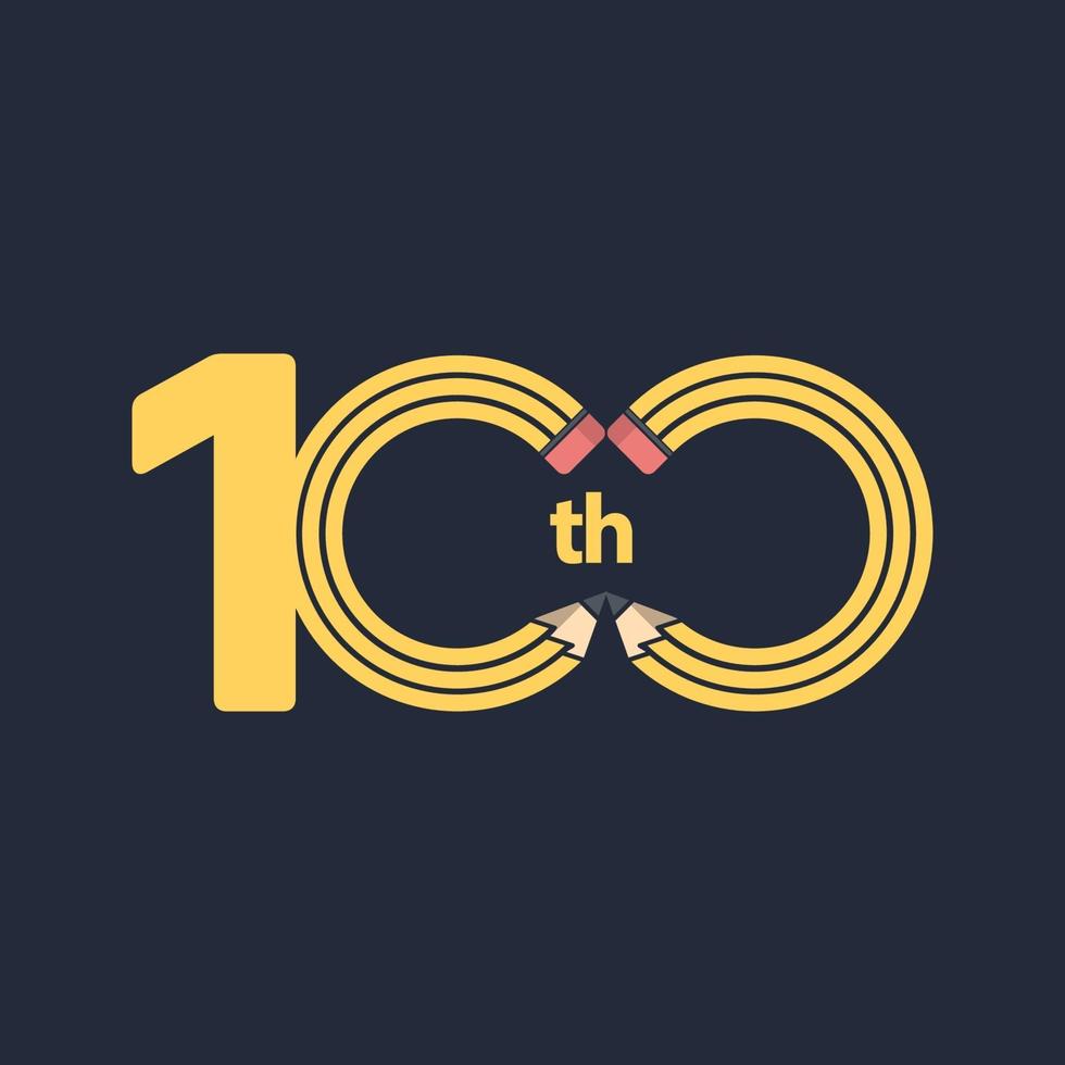 100 th Anniversary Celebration Vector Template Design Illustration
