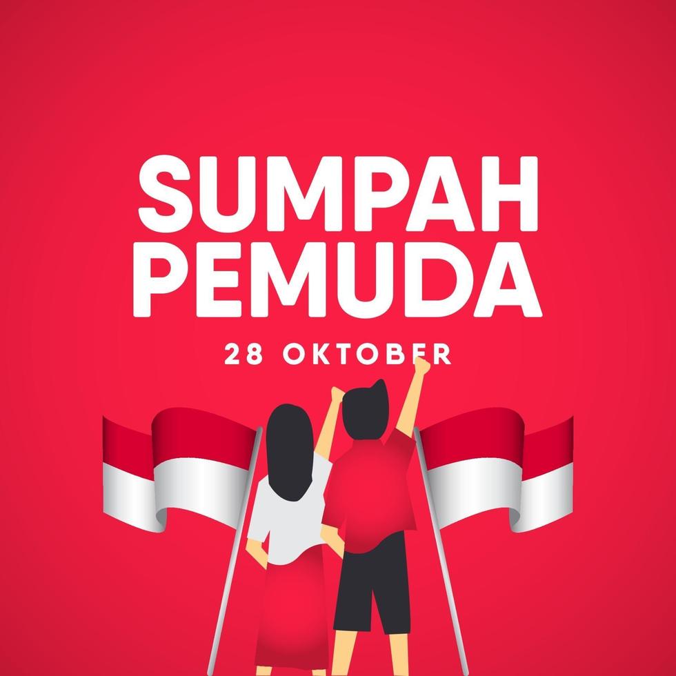 Sumpah Pemuda Celebration Vector Template Design Illustration