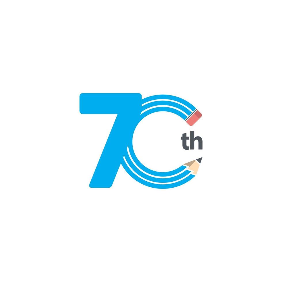 70 th Anniversary Celebration Vector Template Design Illustration