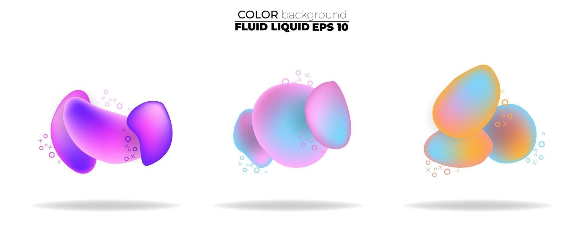 fluid shape vector set. gradient liquid with neon colors, item for the design of a logo, flyer, persentation, gift card,  Poster on wall,  landing page, ,coverbook,  banner, social media posted
