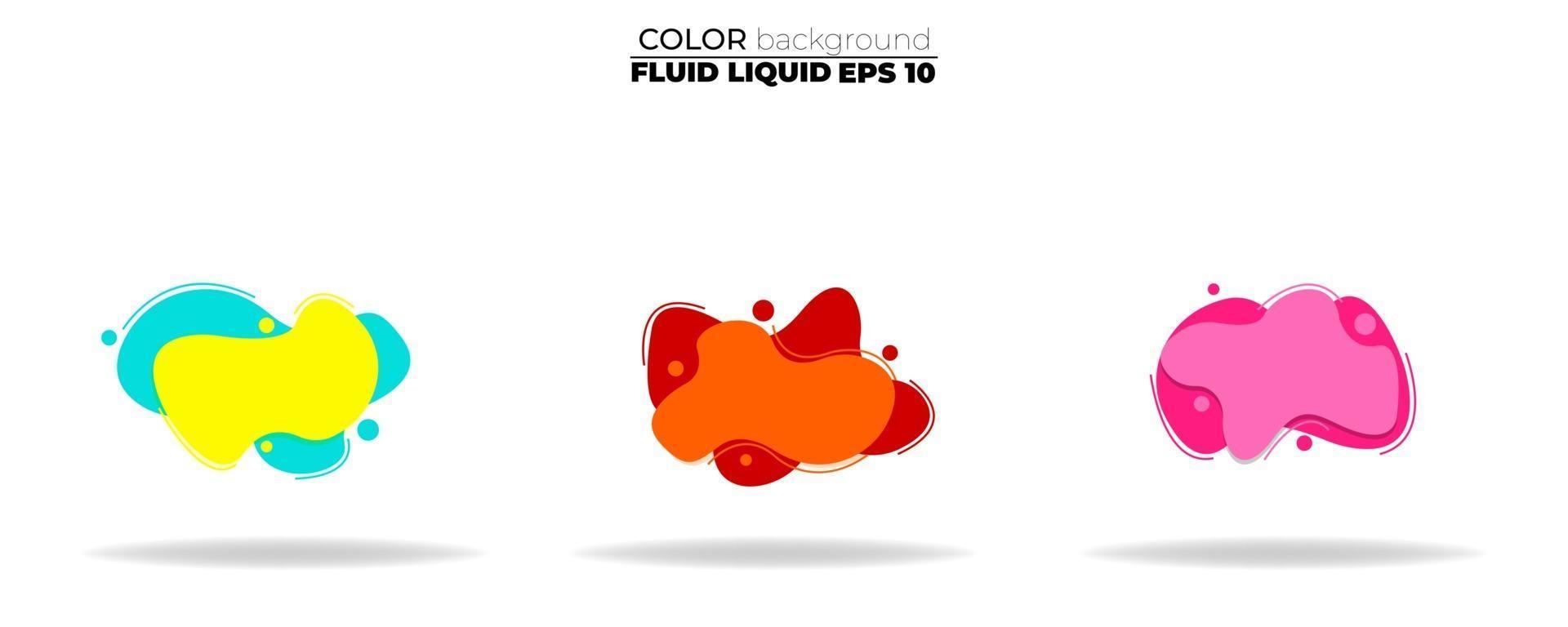 fluid shape vector set. gradient liquid with neon colors, item for the design of a logo, flyer, persentation, gift card,  Poster on wall,  landing page, facebook,  banner, social media posted