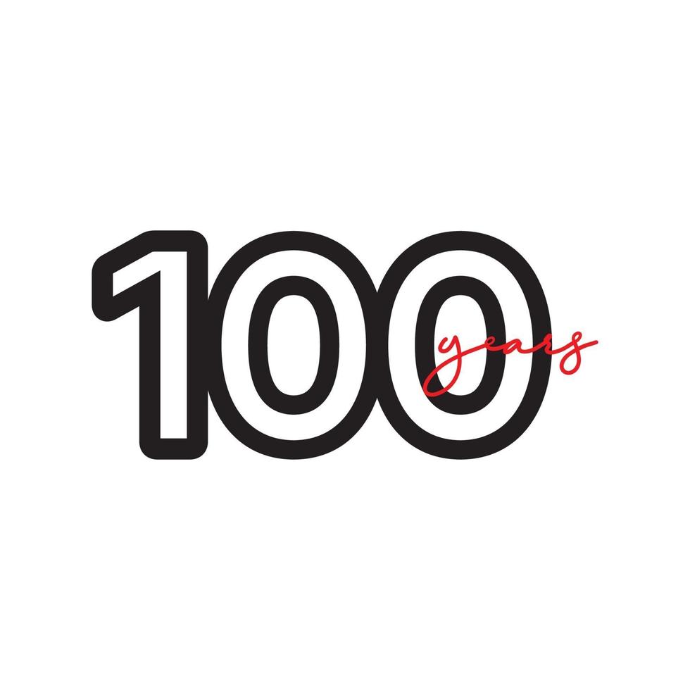 100 Years Anniversary Celebrations Vector Template Design Illustration