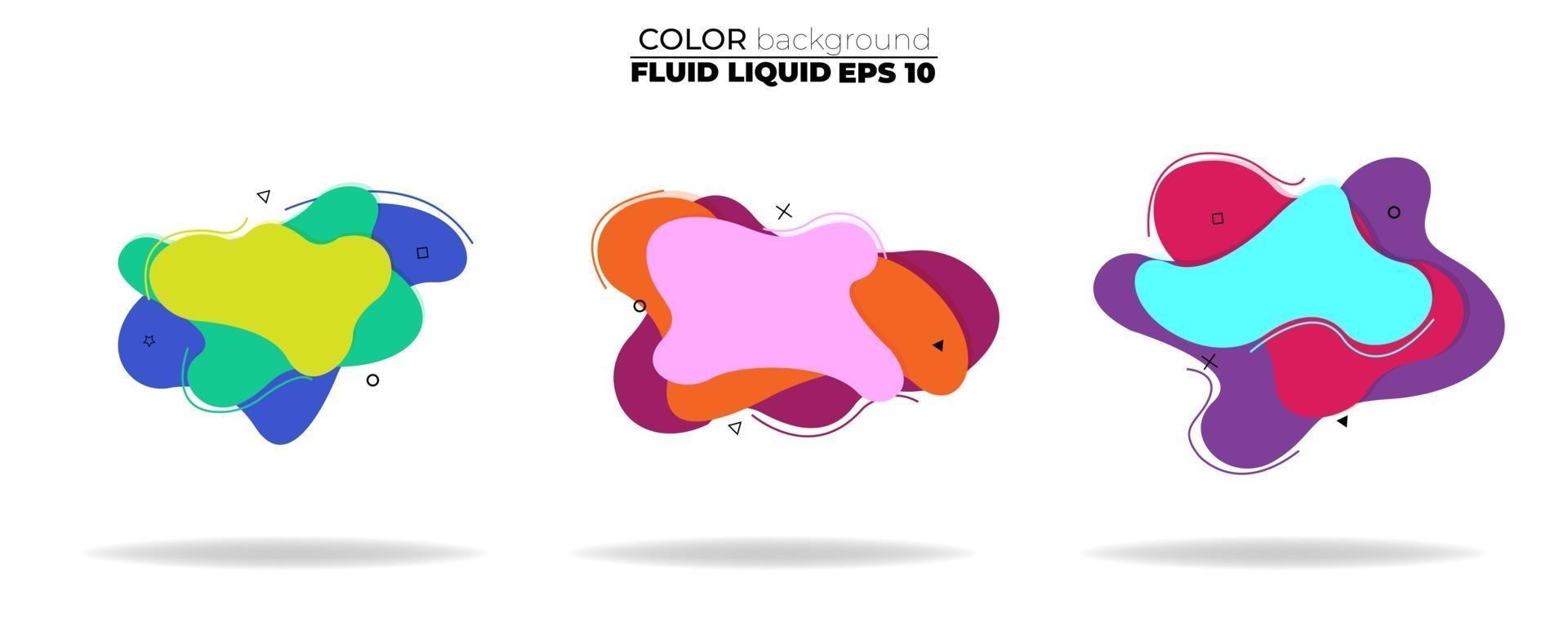 fluid shape vector set. gradient liquid with neon colors, item for the design of a logo, flyer, persentation, gift card,  Poster on wall,  landing page, ,coverbook,  banner, social media posted