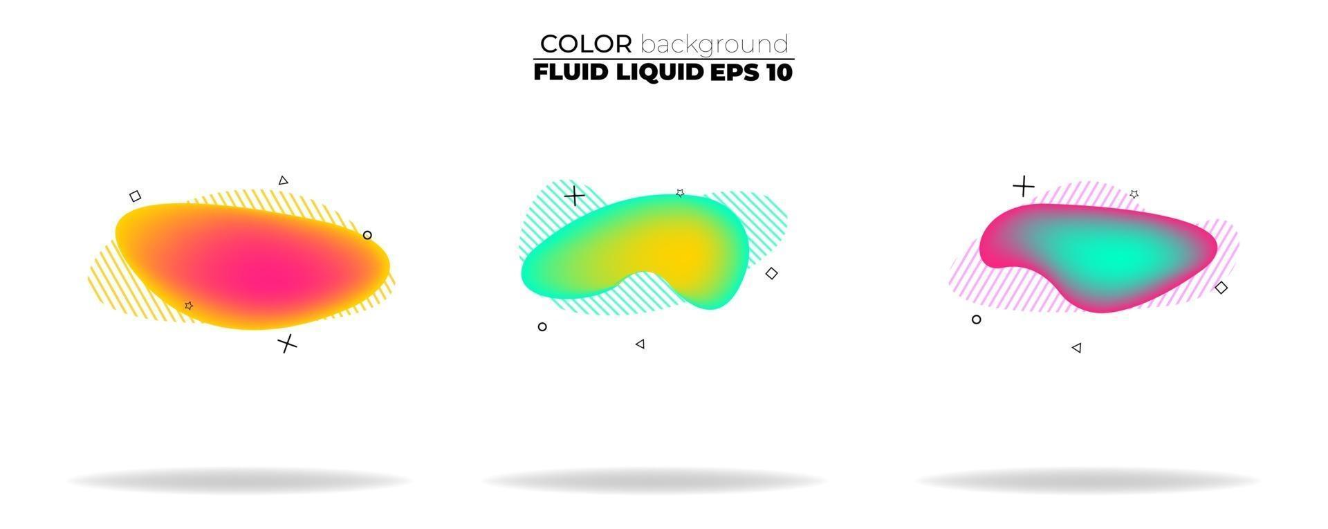 fluid shape vector set. gradient liquid with neon colors, item for the design of a logo, flyer, persentation, gift card,  Poster on wall,  landing page, ,coverbook,  banner, social media posted