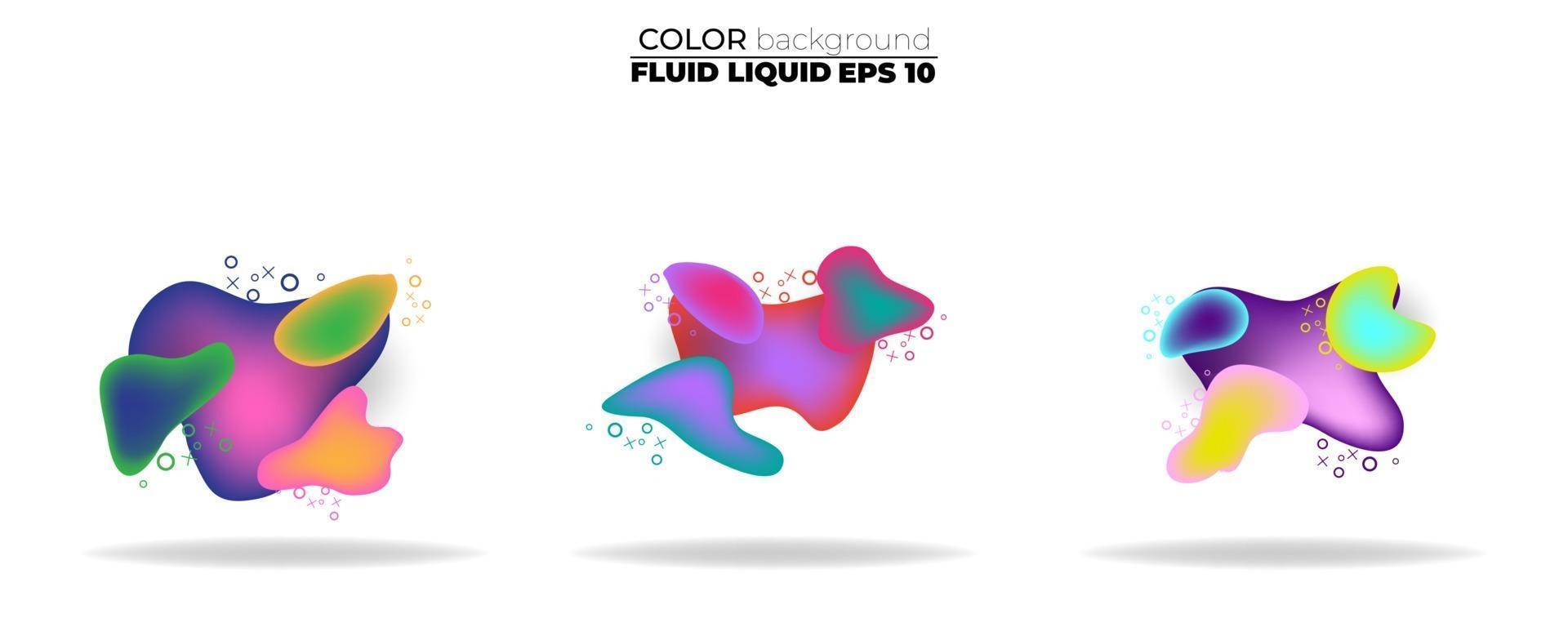 fluid shape vector set. gradient liquid with neon colors, item for the design of a logo, flyer, persentation, gift card,  Poster on wall,  landing page, ,coverbook,  banner, social media posted