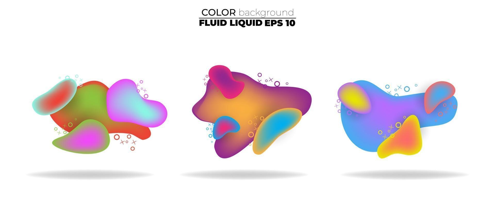 fluid shape vector set. gradient liquid with neon colors, item for the design of a logo, flyer, persentation, gift card,  Poster on wall,  landing page, ,coverbook,  banner, social media posted