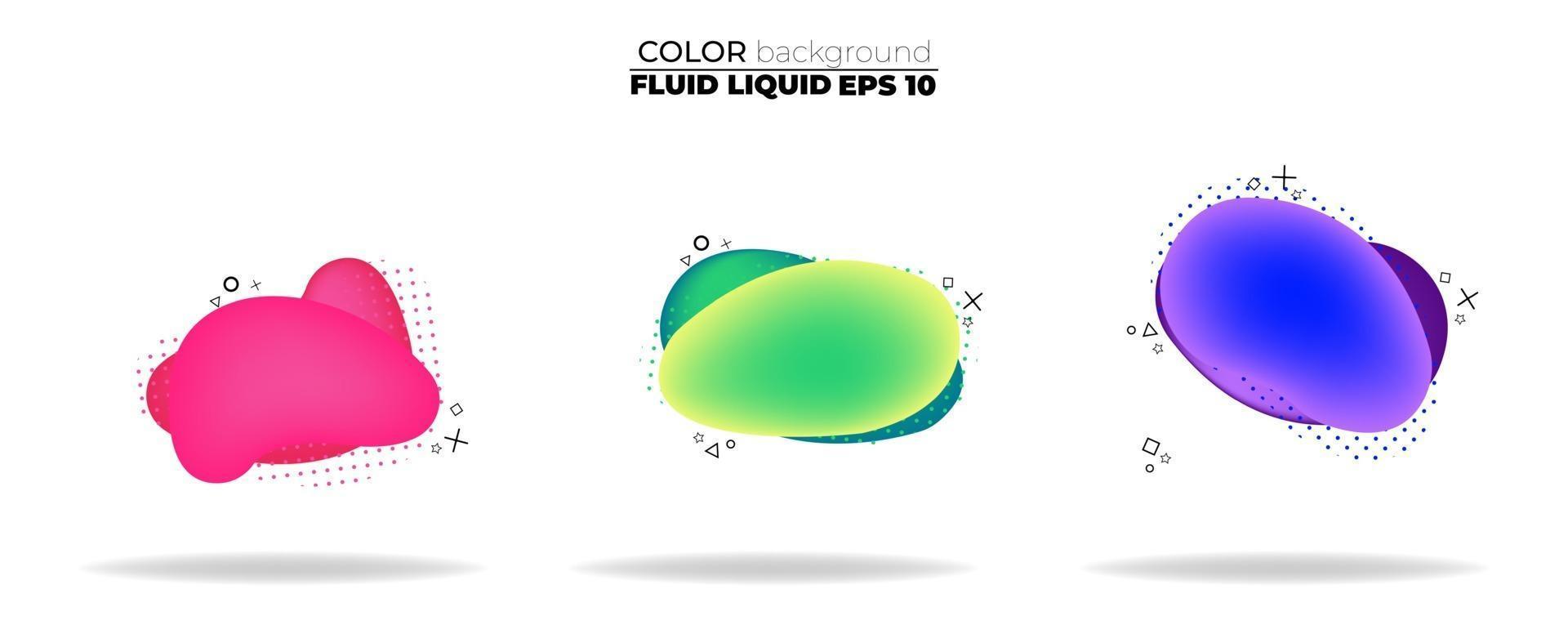 fluid shape vector set. gradient liquid with neon colors, item for the design of a logo, flyer, persentation, gift card,  Poster on wall,  landing page, ,coverbook,  banner, social media posted