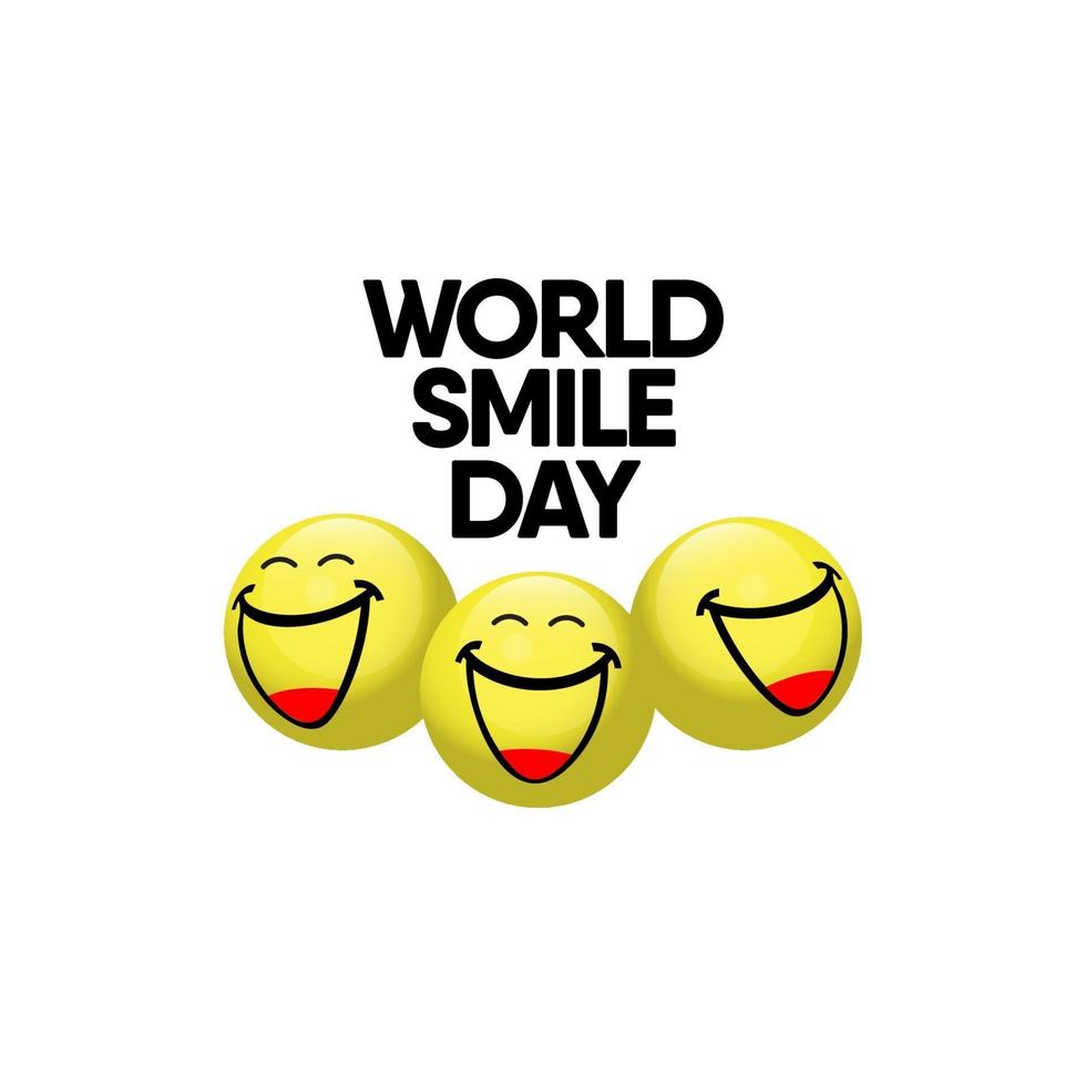 World Smile Day Celebrations Vector Template Design Illustration