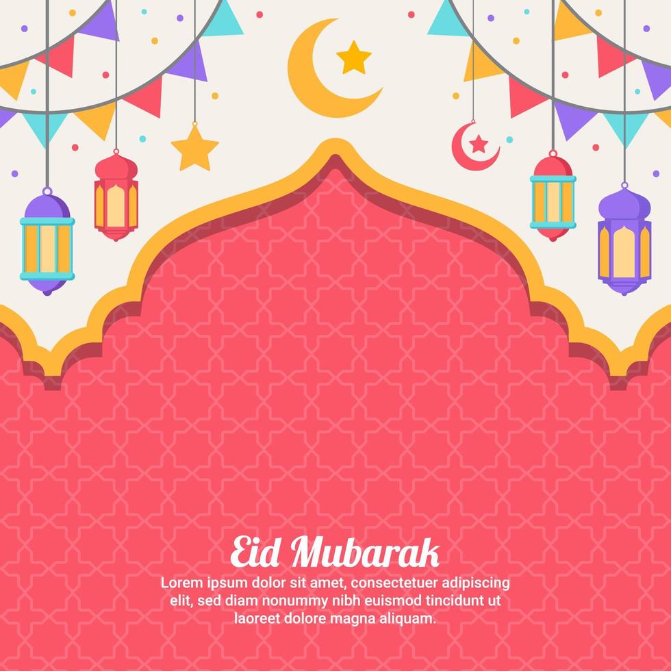 Eid Mubarak Concept Background vector