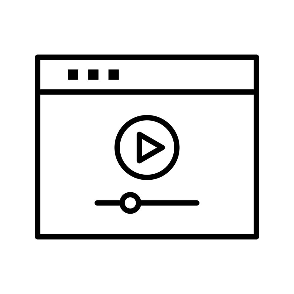 icono de video tutorial vector