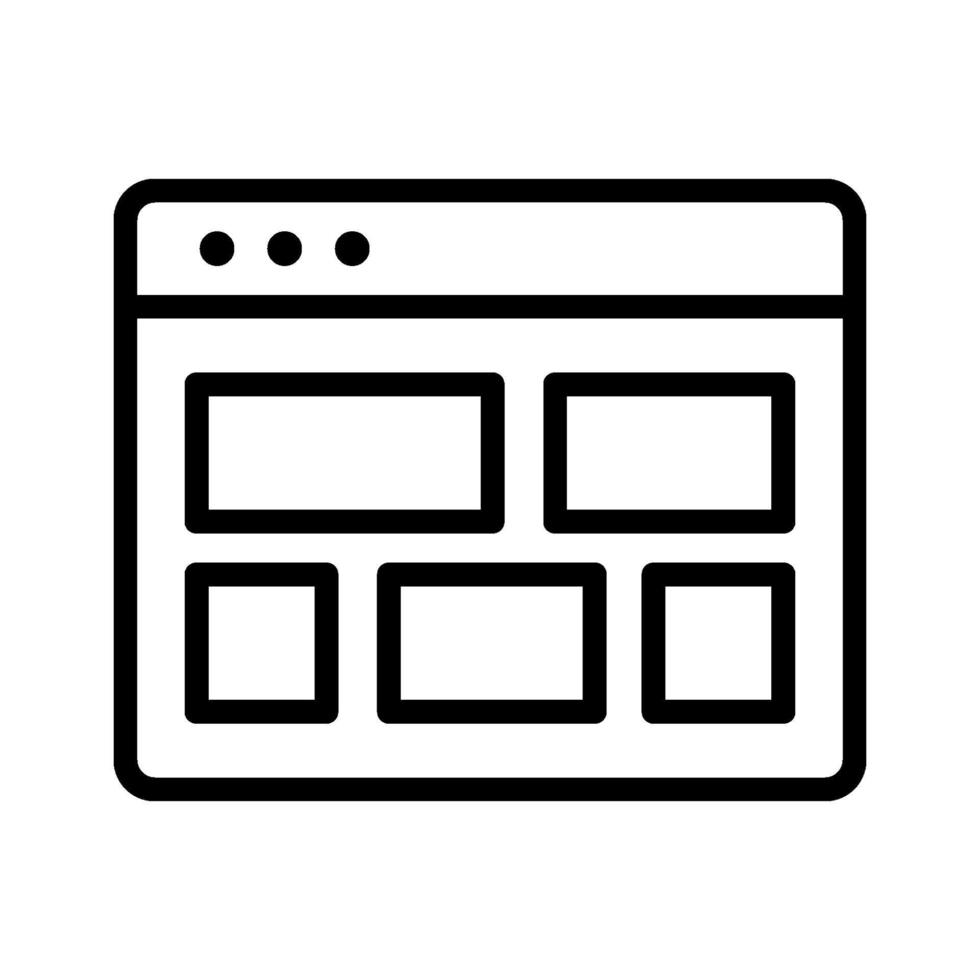 Website Layout Icon vector