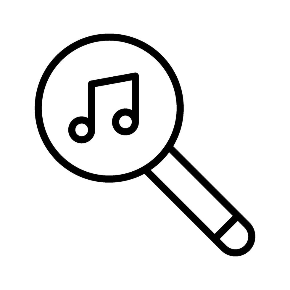 icono de búsqueda de música vector