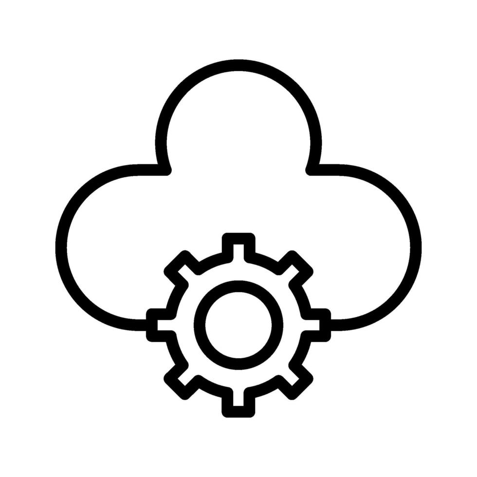 Cloud Settings Icon vector