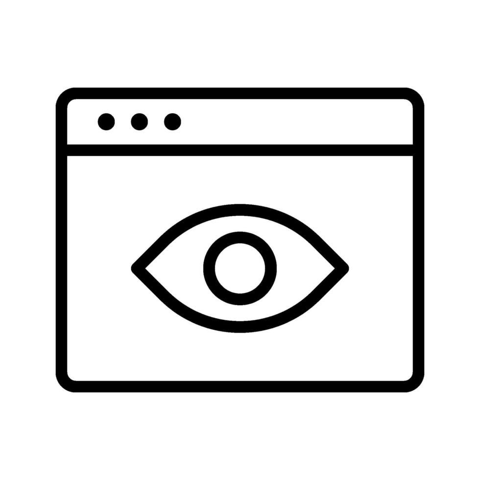 icono de visibilidad del sitio web vector