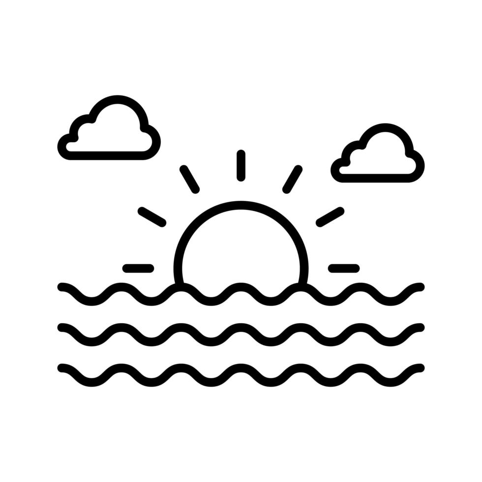 Weather Sunset Icon vector