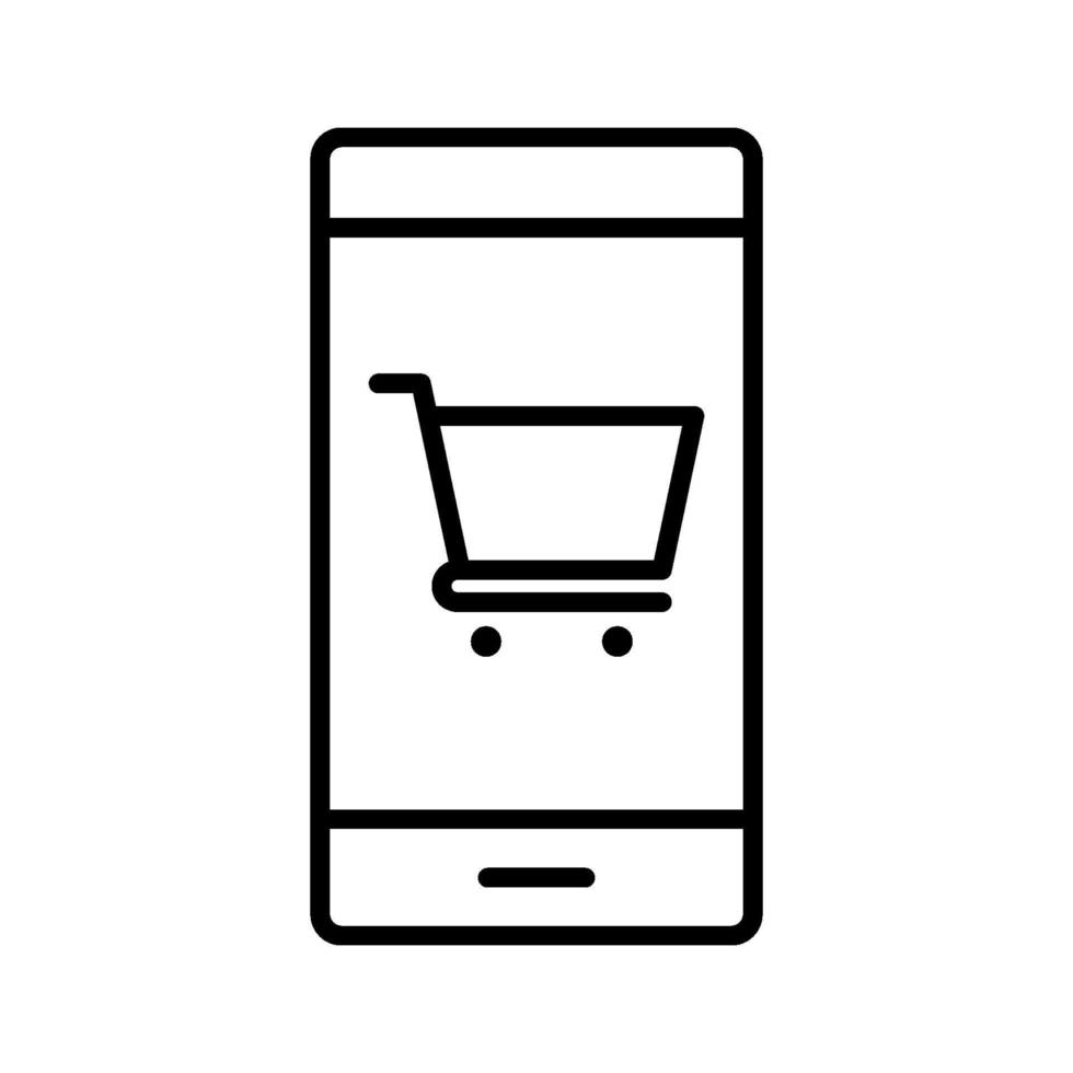 icono de compras online vector