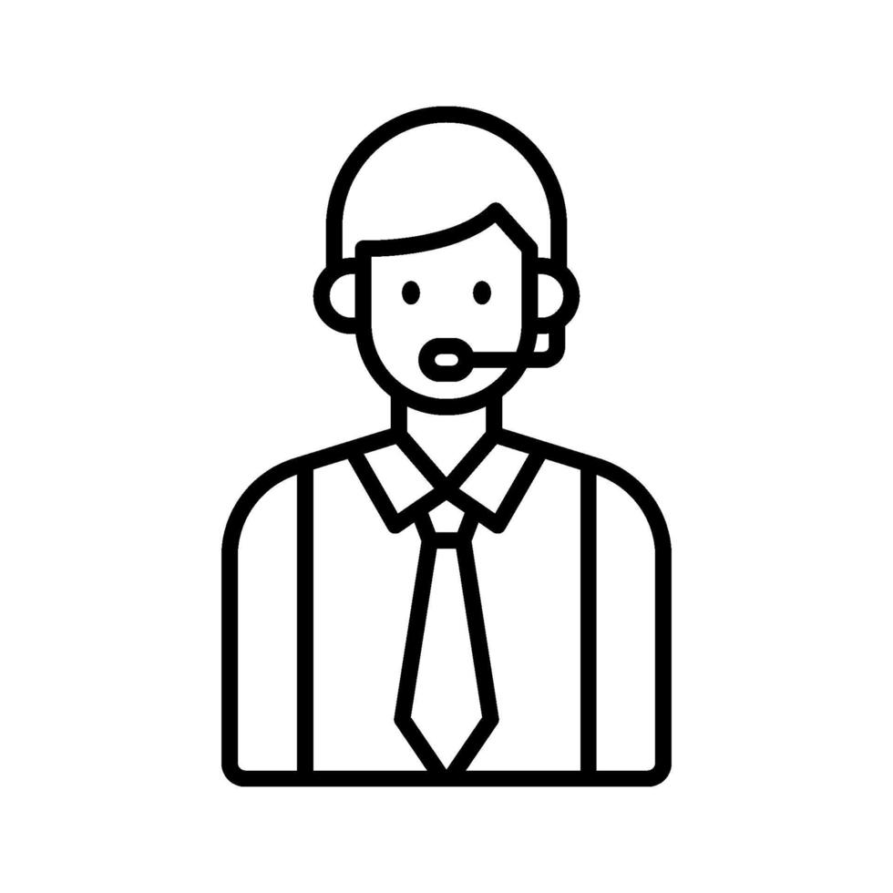 icono del operador del cliente vector