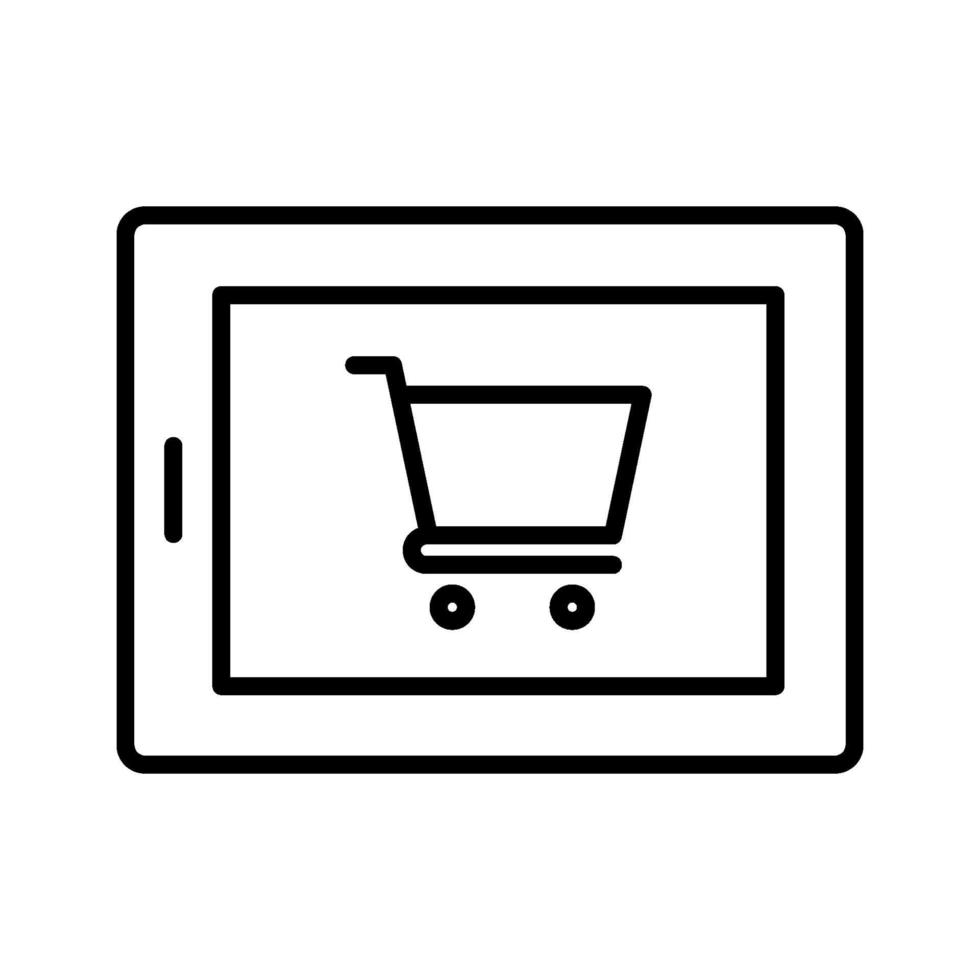 icono de compras online vector