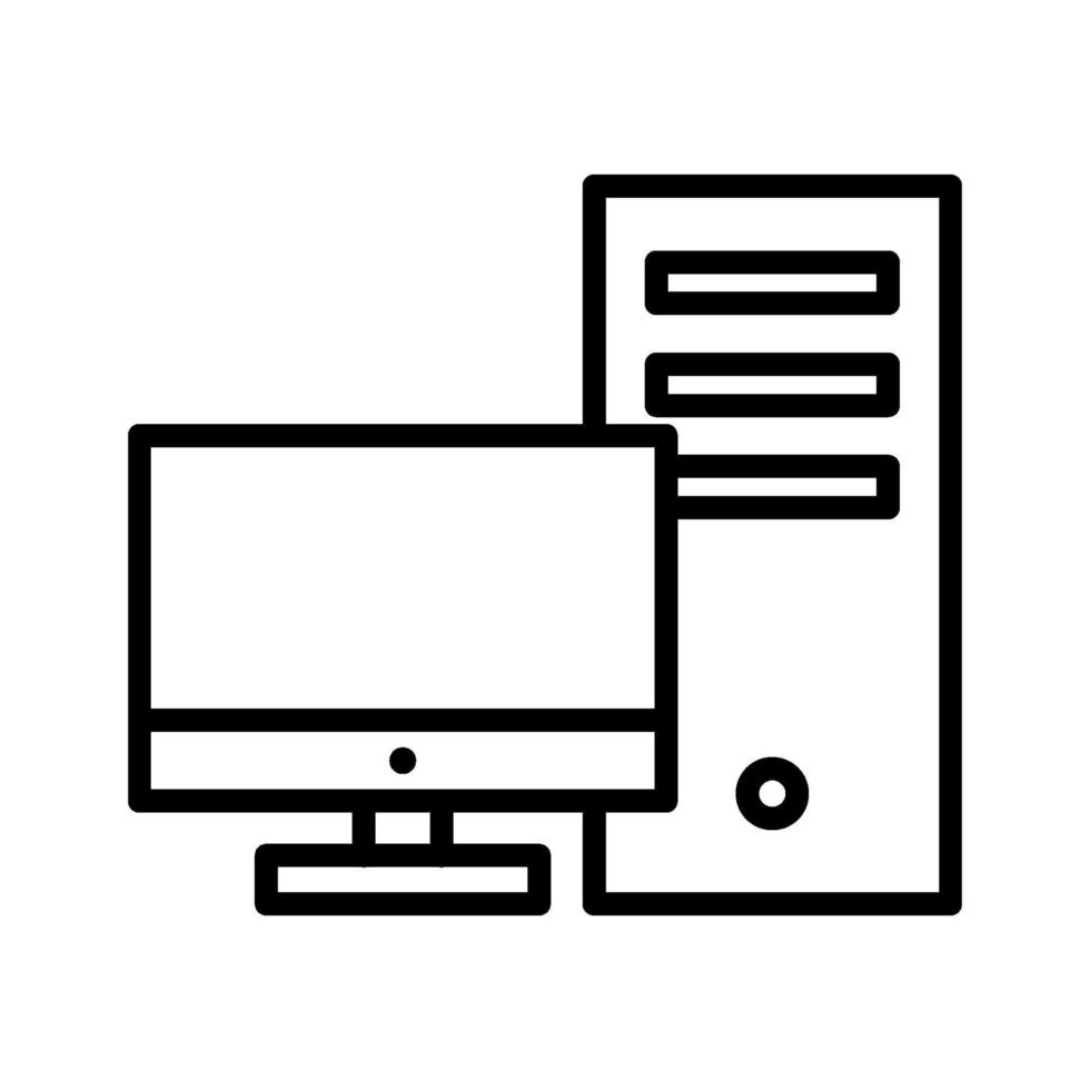 icono de vector de computadora