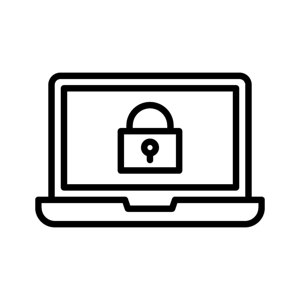 Locked Laptop Icon vector