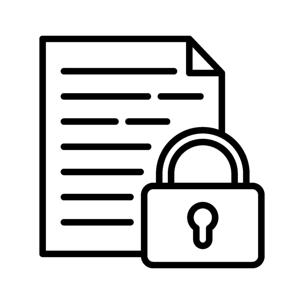 Document Locked Icon vector