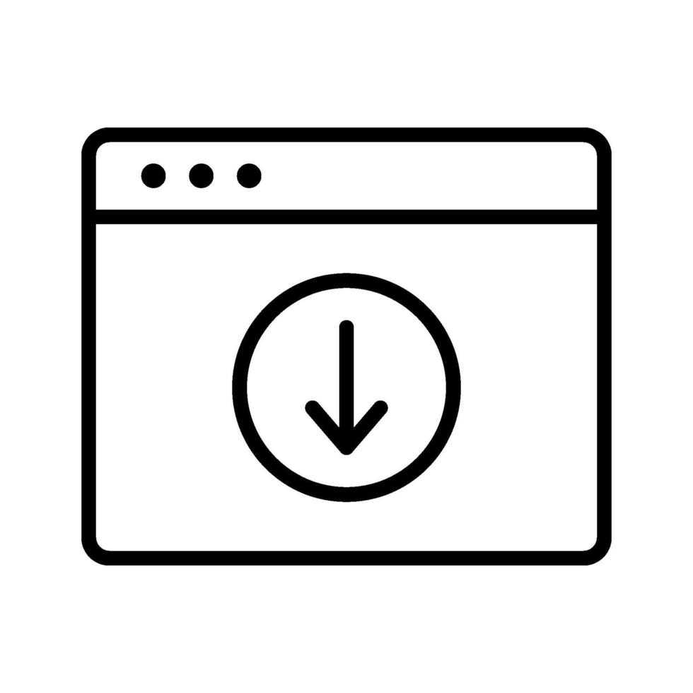 icono de descarga de la página web vector