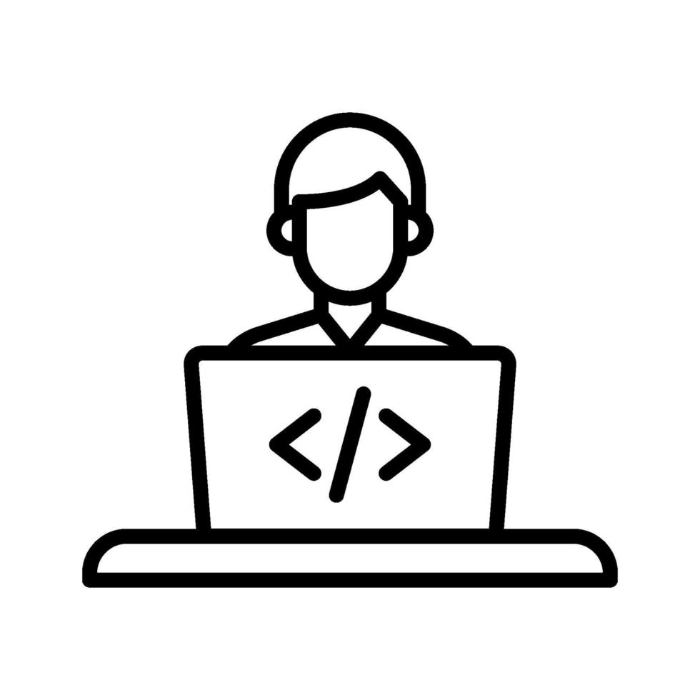 Developer Working Icon vector