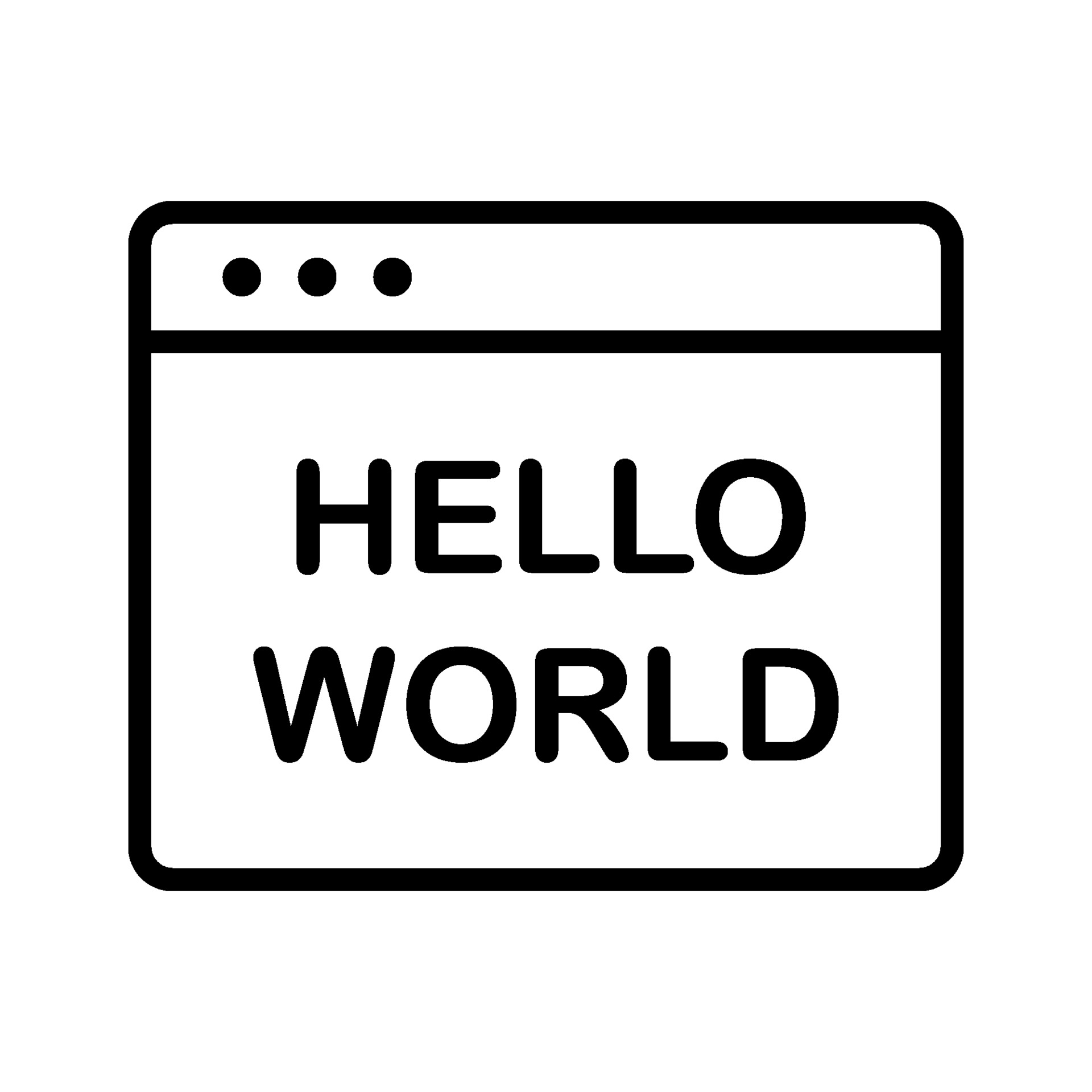 hola mundo icono 2206022 Vector en Vecteezy