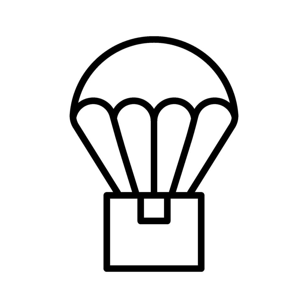 Parachute Delivery Icon vector