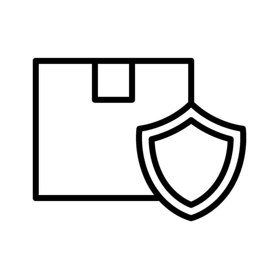 icono de protección del paquete vector