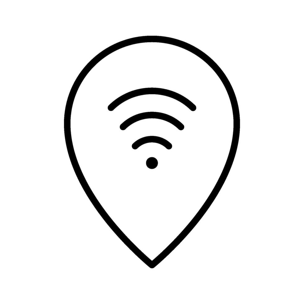 icono de ubicación wifi vector