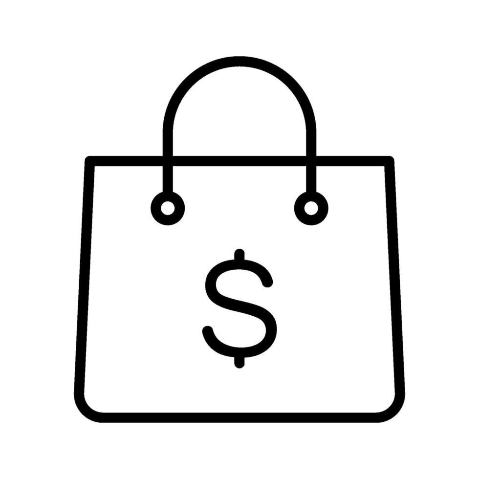 icono de bolsa de compras vector