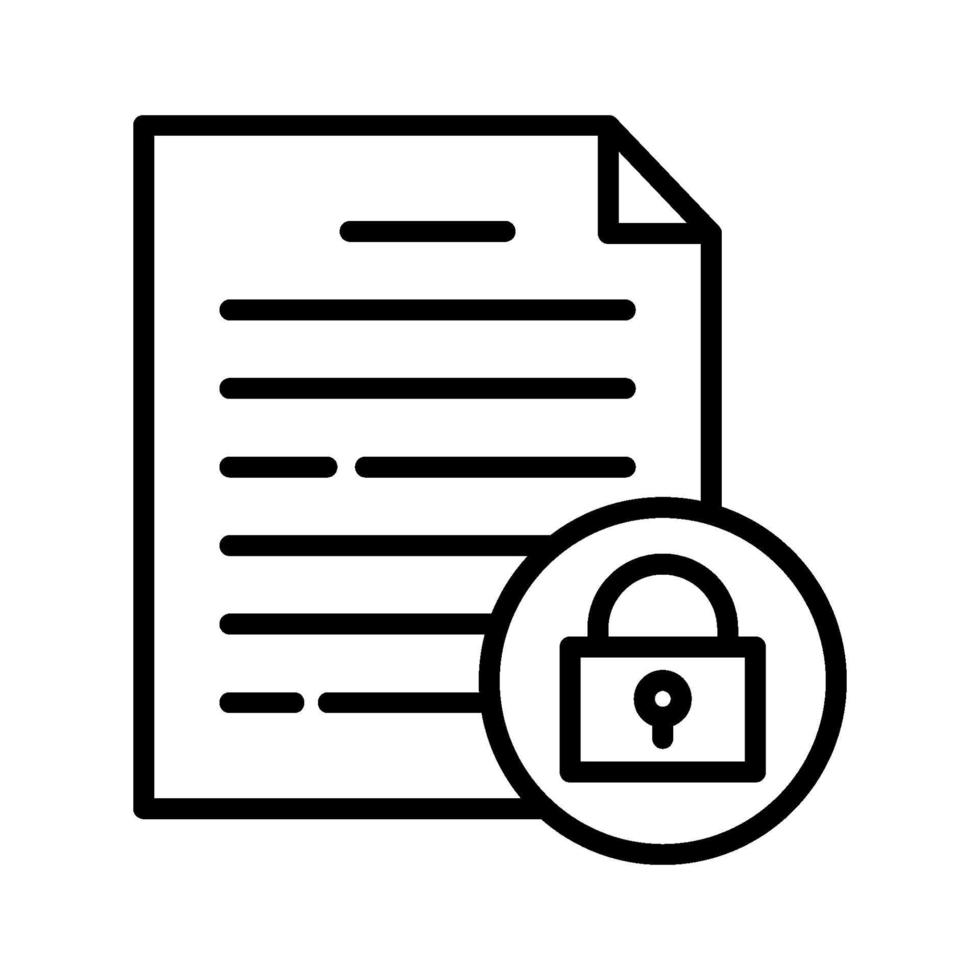 Document Locked Icon vector