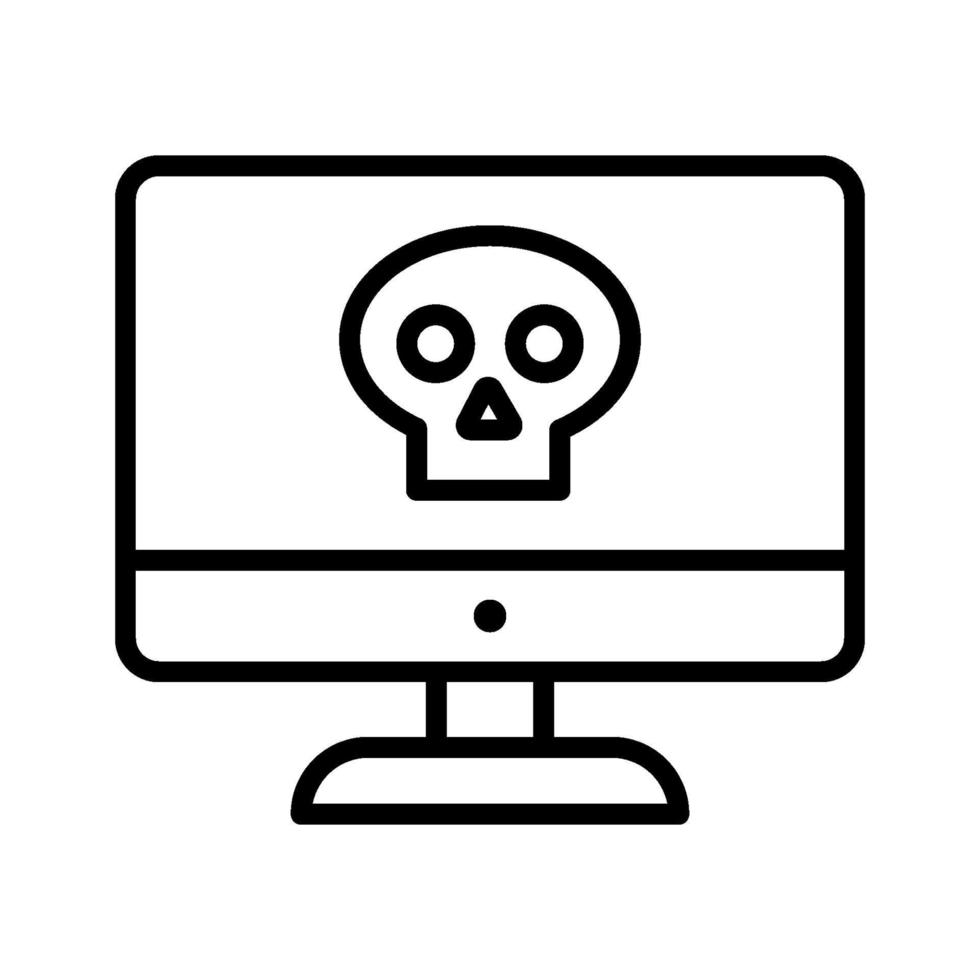 icono de computadora pirateada vector