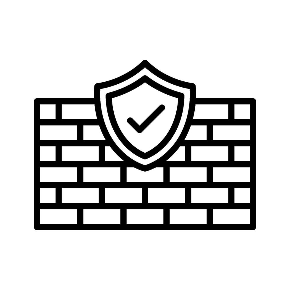 icono de protección firewalll vector