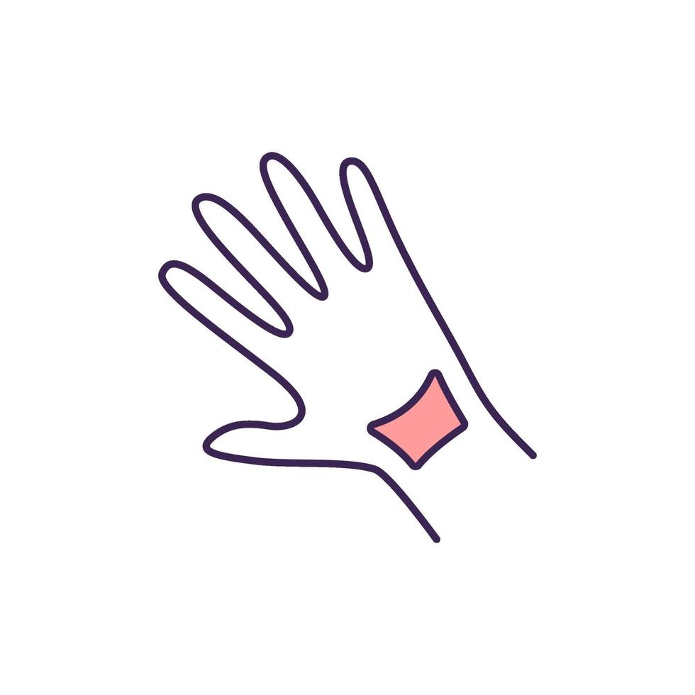 Carpal tunnel syndrome RGB color icon vector